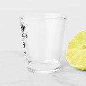 Happy father's day gray name love best Daddy ever  ショットグラス (右)