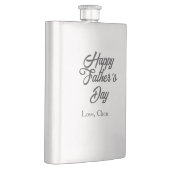 Happy father's day gray name love best Daddy ever  フラスク (右)