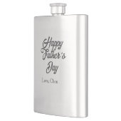 Happy father's day gray name love best Daddy ever  フラスク (左)