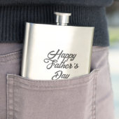 Happy father's day gray name love best Daddy ever  フラスク (インサイチュ)