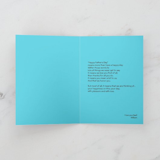 Happy Father's Day Greeting Card カード (内部)