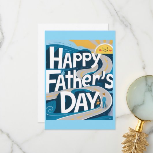 Happy Father's Day Greeting Card サンキューカード (正面/裏面インサイチュ)