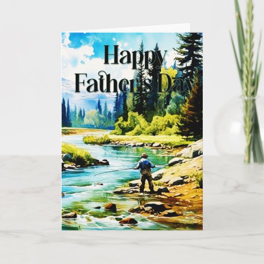 Happy Father's Day Greeting Card - Fly Fishing シーズンカード (正面)
