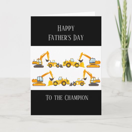 Happy Father's Day Heavy Equipment カード (正面)