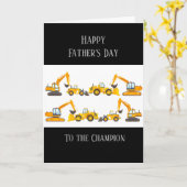 Happy Father's Day Heavy Equipment カード (黄色い花)