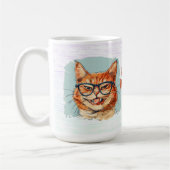 Happy Father's Day Hilarious Cat Coffee Mug コーヒーマグカップ (左)