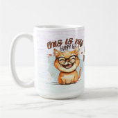 Happy Father's Day Hilarious Cat Coffee Mug コーヒーマグカップ (左)