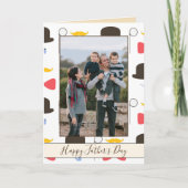 Happy Father's Day Hipster写真 カード (正面)