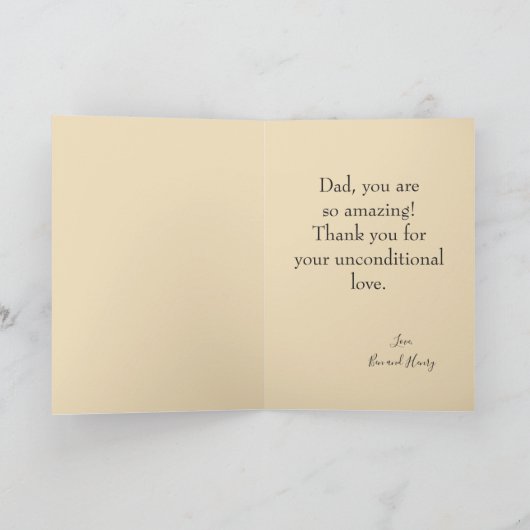 Happy Father's Day Hipster写真 カード (内部)