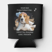 Happy Father's Day I Woof Youペットフォトドッグパパ 缶クーラー (正面)