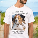 Happy Father's Day I Woof You Photo Dogパパ Tシャツ<br><div class="desc">「親愛パパお父さん忘れの日よ、私は毎日、あなたのことを愛してる！愛、犬！」。..この可愛お気に入りのいペットフォトシャツで犬のパパこすごいの父親の日を驚かせカスタムなさい。犬カスタマイズの写真と名前を付けお気に入りのた犬パパシャツ。犬最高のパパあり。この犬のパパTシャツは愛犬家や犬のパパにとって必須だ。犬素晴らしからの贈り物。COPYRIGHT © 2020 Judy Burrows,  Black Dog Art - All Rights Reserved.Happy Father's Day I Woof YouフォトドッグパパTシャツ</div>