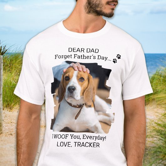 Happy Father's Day I Woof You Photo Dogパパ Tシャツ