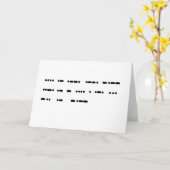 Happy Father's Day in Morse Code Card カード (黄色い花)