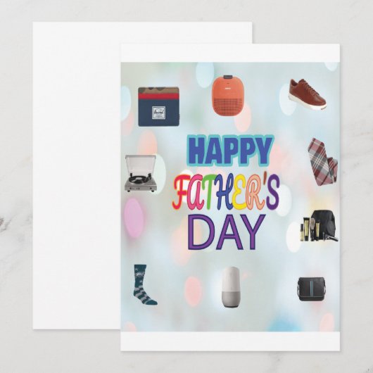 Happy Father's Day Invitation 招待状 (正面/裏面)