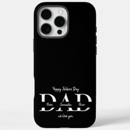 Happy Father's Day iPhone case with Kids's Names iPhone 16 Pro Maxケース