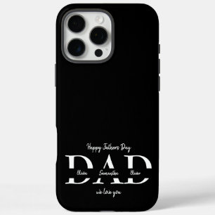 Happy Father's Day iPhone case with Kids's Names 16 Pro Maxケース