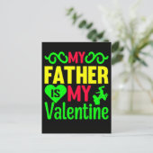 Happy fathers day is my valentine family lover シーズンポストカード (スタンド正面)