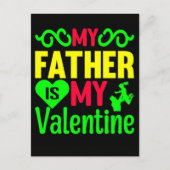 Happy fathers day is my valentine family lover シーズンポストカード (正面)