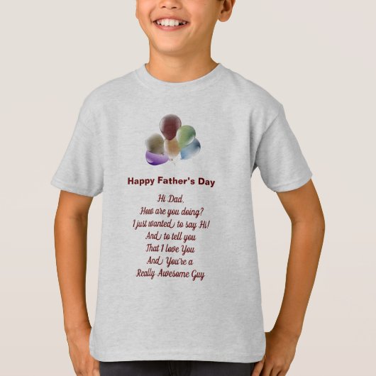 Happy Father's Day kids T Shirt Tシャツ (正面)