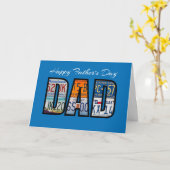 Happy Father's Day Licenseプレート カード (黄色い花)