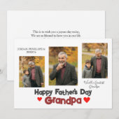 Happy Father's day, Love you,祖父写真3 シーズンカード (正面/裏面)