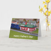 Happy Father's Day - Model Train カード (黄色い花)