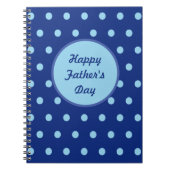 Happy Father's Day Notebook (Navy & Soft Blue) ノートブック (正面)