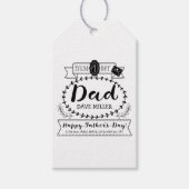 Happy Father's Day Number 1 Oneパパモノグラムロゴ ギフトタグ (正面)
