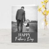 Happy Father's Day One Photo モダン Father's Day カード (黄色い花)