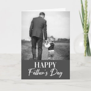 Happy Father's Day One Photo モダン Father's Day カード