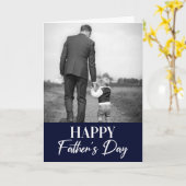 Happy Father's Day One Photo モダン Father's Day C カード (黄色い花)