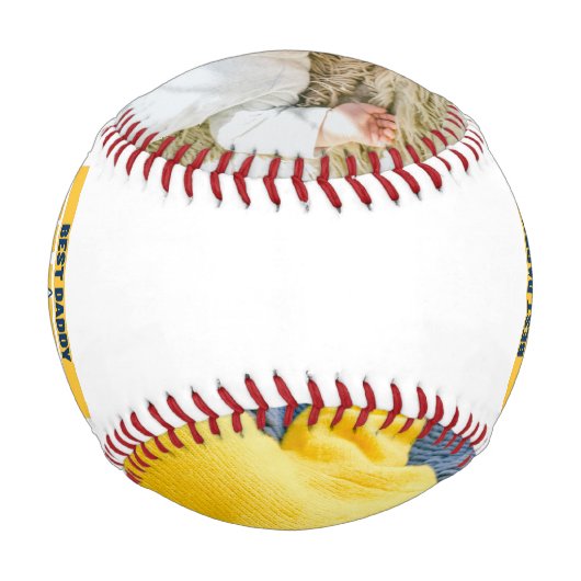 Happy Fathers Day Personalized Best Daddy Ever 野球ボール (裏面)