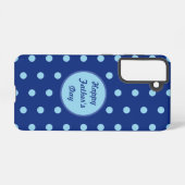 Happy Father's Day Phone Case (Navy & Soft Blue) Samsung Galaxyケース (裏面横)