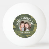 Happy Father's Day - Photo Camouflage Green 卓球ボール (正面)