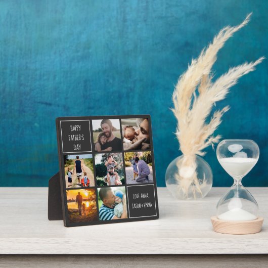 Happy Father's day photo collage、私たちは愛してあなたをパパ フォトプラーク (インサイチュ)