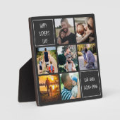 Happy Father's day photo collage、私たちは愛してあなたをパパ フォトプラーク (正面)