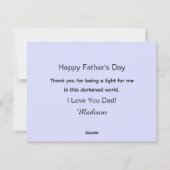 Happy Father's Day Photo of Sunset and 海Blue シーズンカード (裏面)