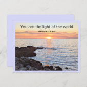 Happy Father's Day Photo of Sunset and 海Blue シーズンカード (正面/裏面)