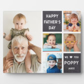 Happy Father's Day Poppy 5 Photo Chalkboard フォトプラーク (正面)