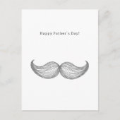 Happy Father's Day Quote Moustache Mustache Card ポストカード (正面)