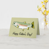 Happy Father's Day: Rainbow Trout カード (黄色い花)