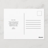 Happy Father's Day Scriptフォトモダンシンプル ポストカード (裏面)