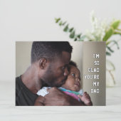 Happy Father's Day SO GLADあなたは私のパパ写真 カード (スタンド正面)