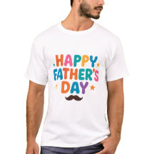 Happy Father's Day Tシャツ – おもしろい文カラフル字
