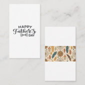 Happy Father's Day T-Shirt with エレガント Bow Tie 名刺 (正面/裏面)