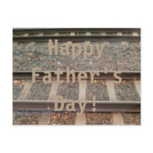 Happy Father's Day Train Tracks，鉄道はがき