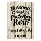 Happy Father's Day Wood背景 (正面)