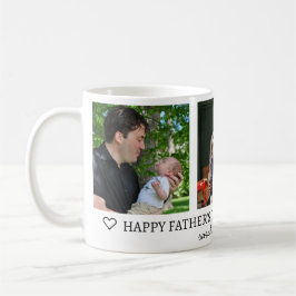 Happy Father's Day Worldの最高のパパ3枚の写真 コーヒーマグカップ