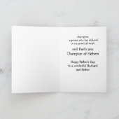 Happy Father's Day Writerタイプライターヴィンテージ カード (内部)