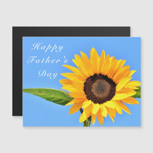 Happy Father's Day Yellow Sunflower on Blue Sky (正面/裏面)